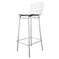 Manhattan Comfort Madeline Barstool, Silver and Black 198AMC1